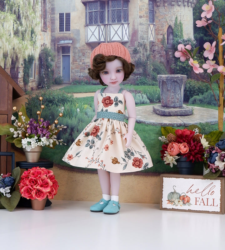 Persimmon Petals - dress and sweater with shoes for Ruby Red Fashion Friends doll