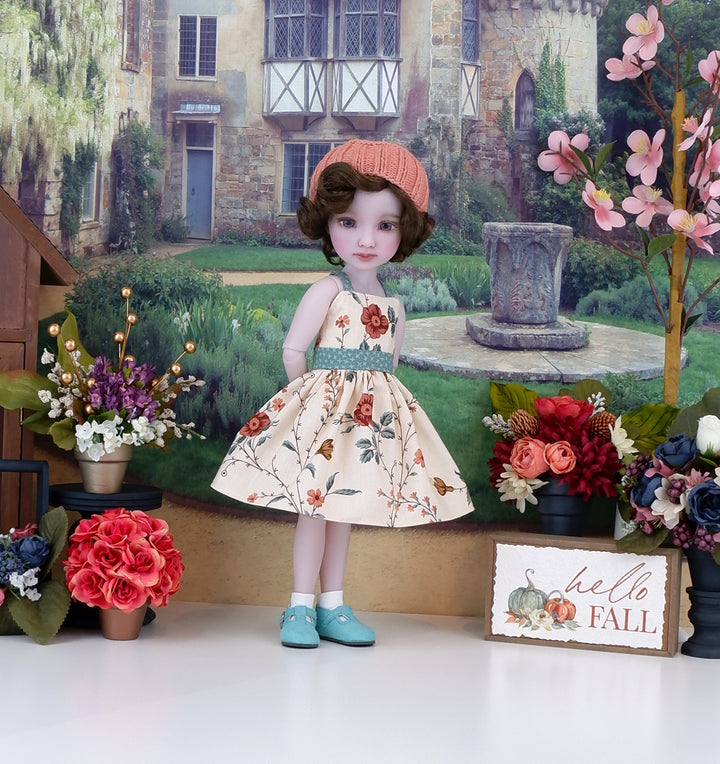 Persimmon Petals - dress and sweater with shoes for Ruby Red Fashion Friends doll