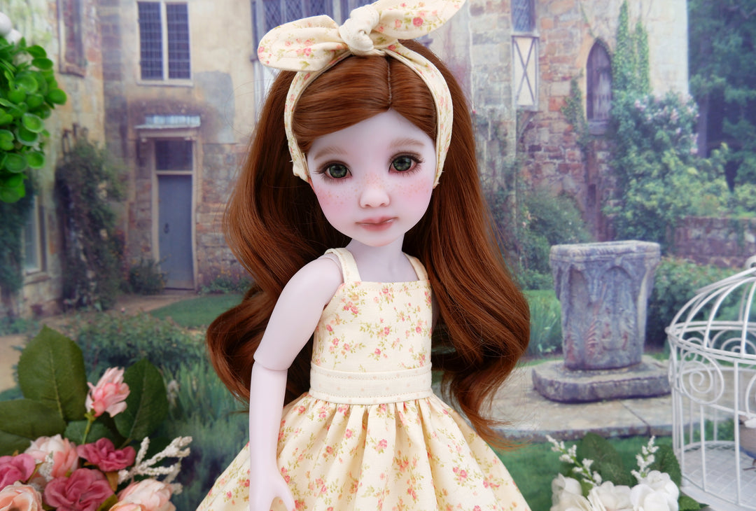 Petite Roses - dress and sweater with shoes for Ruby Red Fashion Friends doll