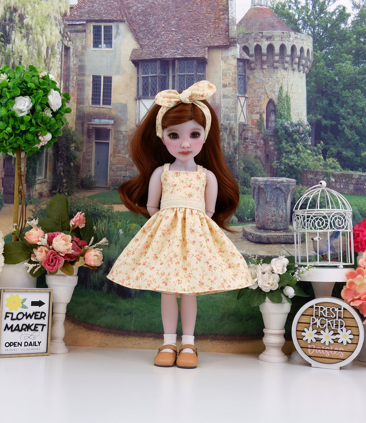 Petite Roses - dress and sweater with shoes for Ruby Red Fashion Friends doll