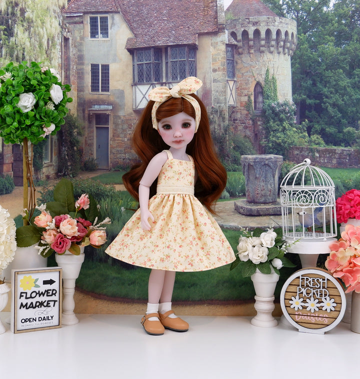 Petite Roses - dress and sweater with shoes for Ruby Red Fashion Friends doll