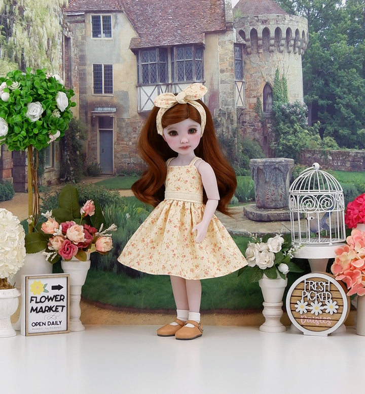Petite Roses - dress and sweater with shoes for Ruby Red Fashion Friends doll
