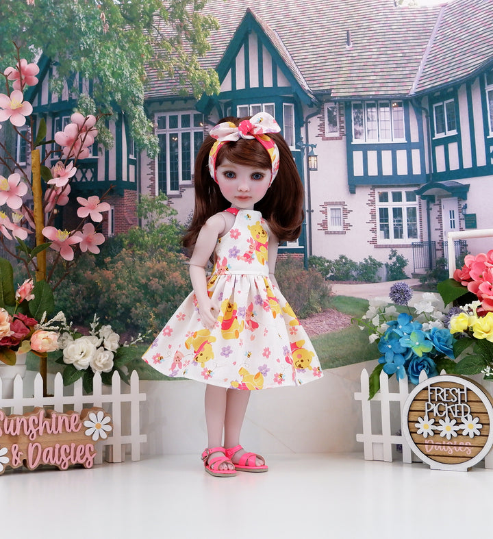Piglet & Pooh - dress and sandals for Ruby Red Fashion Friends doll