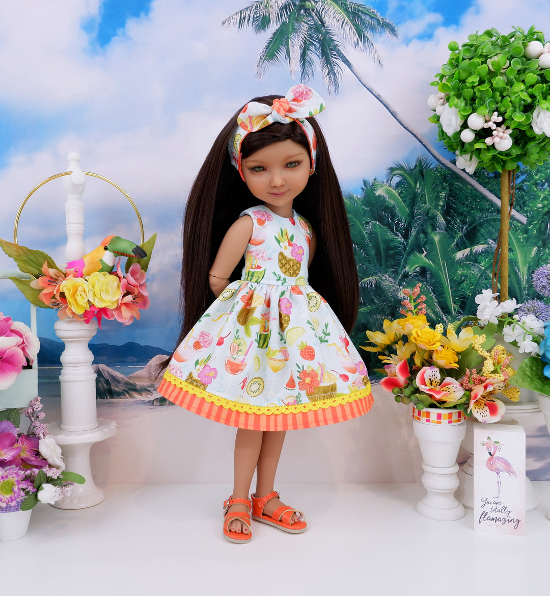 Pina Colada - dress with sandals for Ruby Red Fashion Friends doll