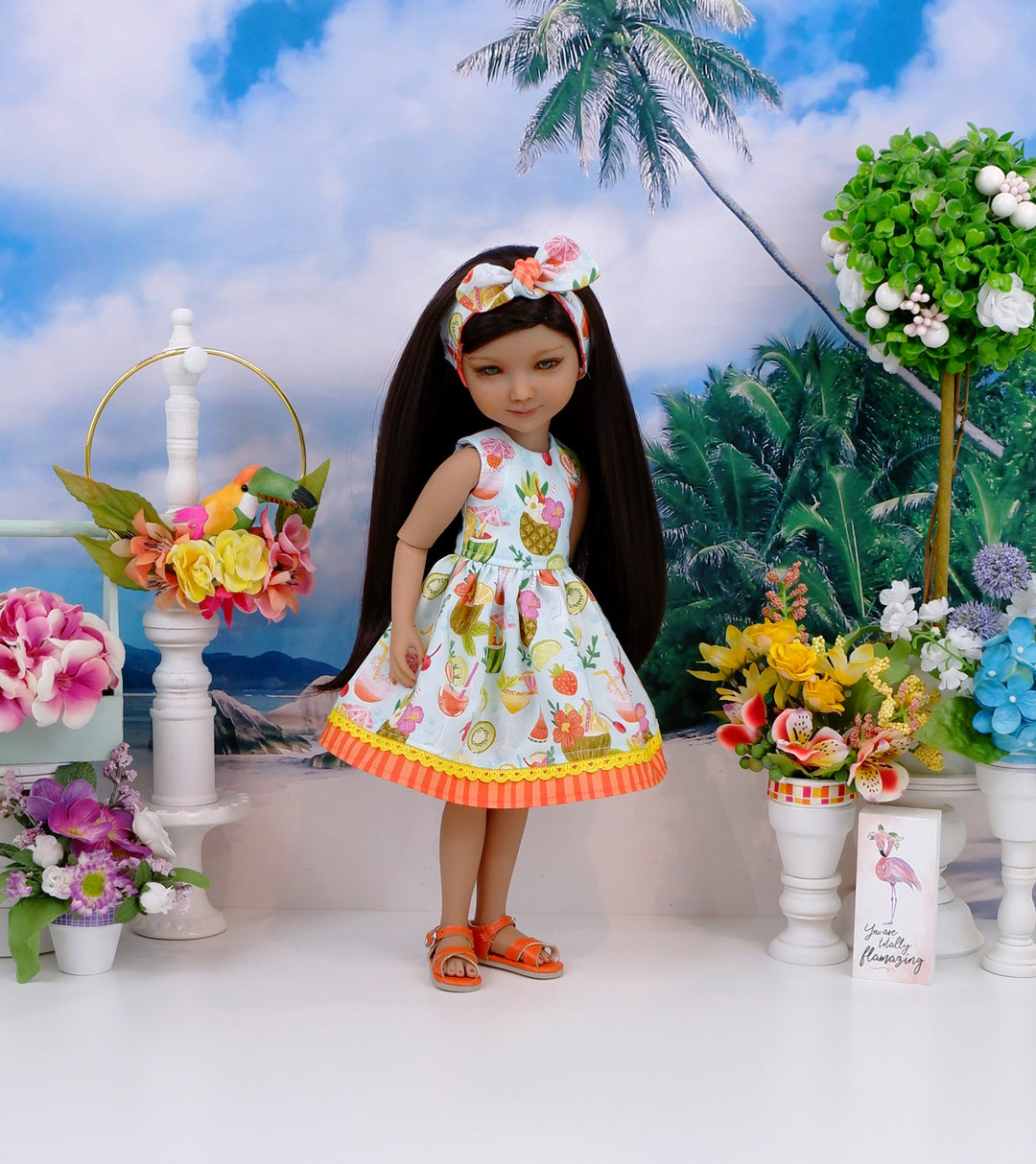 Pina Colada - dress with sandals for Ruby Red Fashion Friends doll