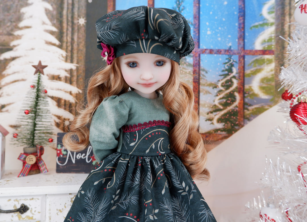 Pine Flourish - dress with shoes for Ruby Red Fashion Friends doll