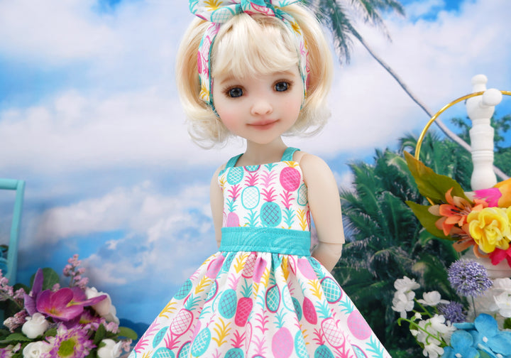 Pineapple Paradise - dress and sandals for Ruby Red Fashion Friends doll