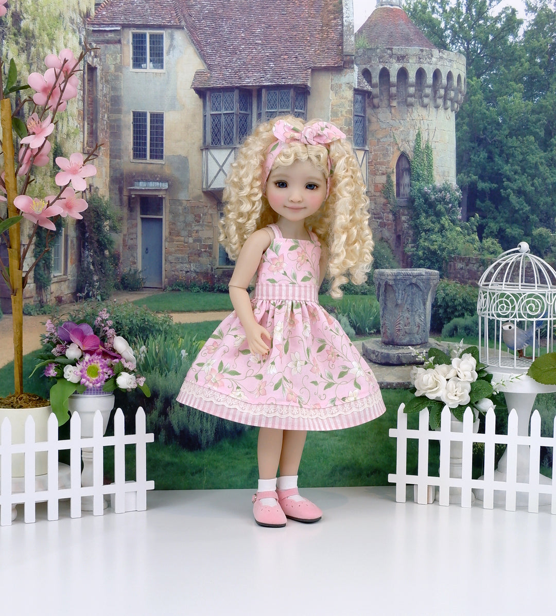 Pink Clematis - dress and shoes for Ruby Red Fashion Friends doll