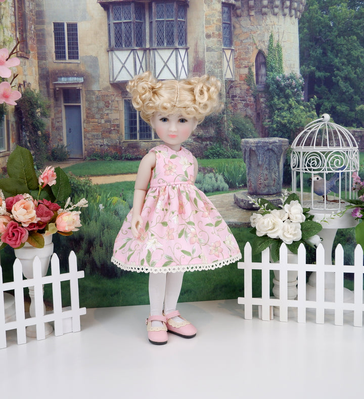 Pink Clematis - dress and shoes for Ruby Red Siblies doll