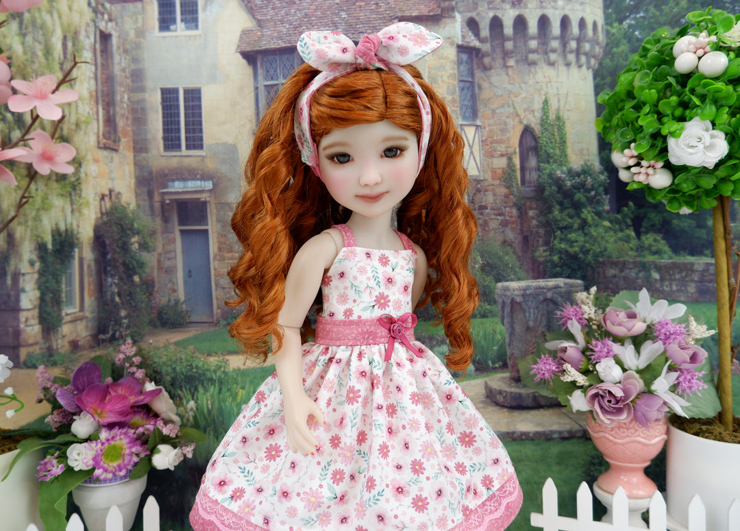 Pink Daisies - dress and shoes for Ruby Red Fashion Friends doll