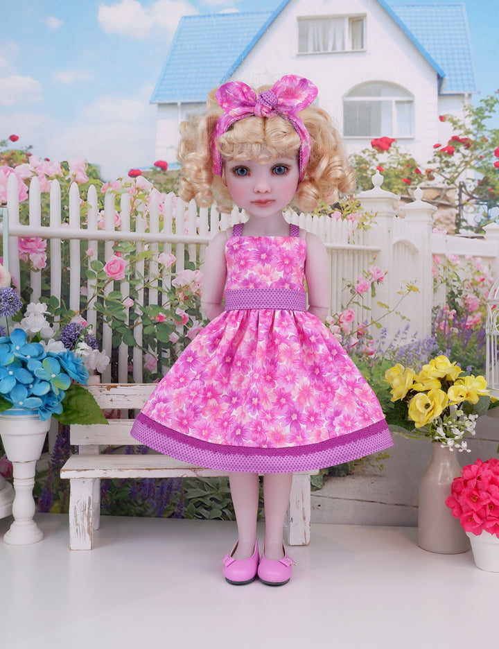 Pink Flowerburst - dress with shoes for Ruby Red Fashion Friends doll