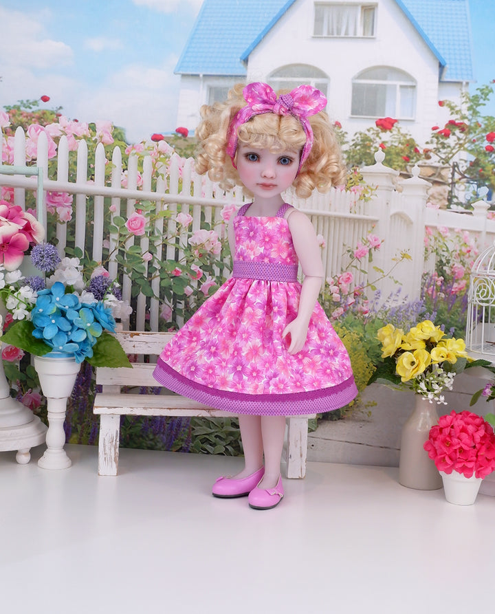 Pink Flowerburst - dress with shoes for Ruby Red Fashion Friends doll