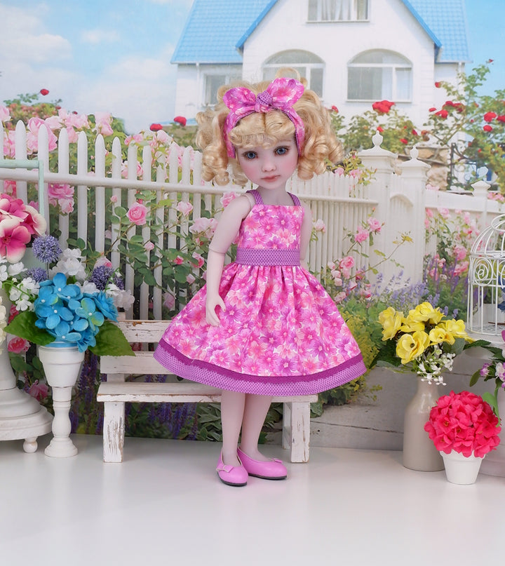 Pink Flowerburst - dress with shoes for Ruby Red Fashion Friends doll