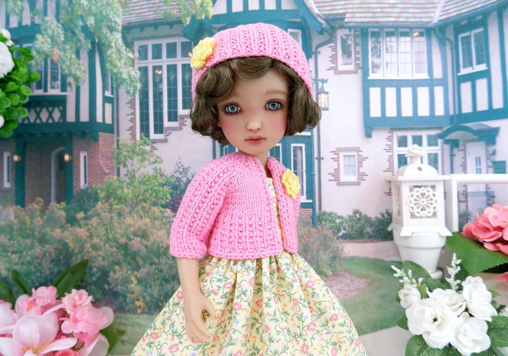 Pink Glories - dress, sweater with shoes for Ruby Red Fashion Friends doll