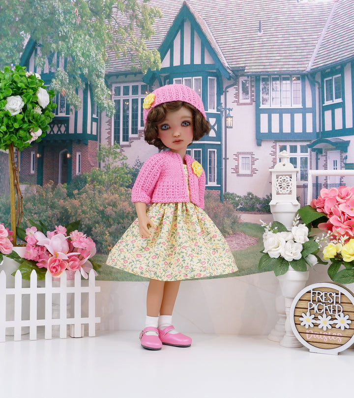 Pink Glories - dress, sweater with shoes for Ruby Red Fashion Friends doll