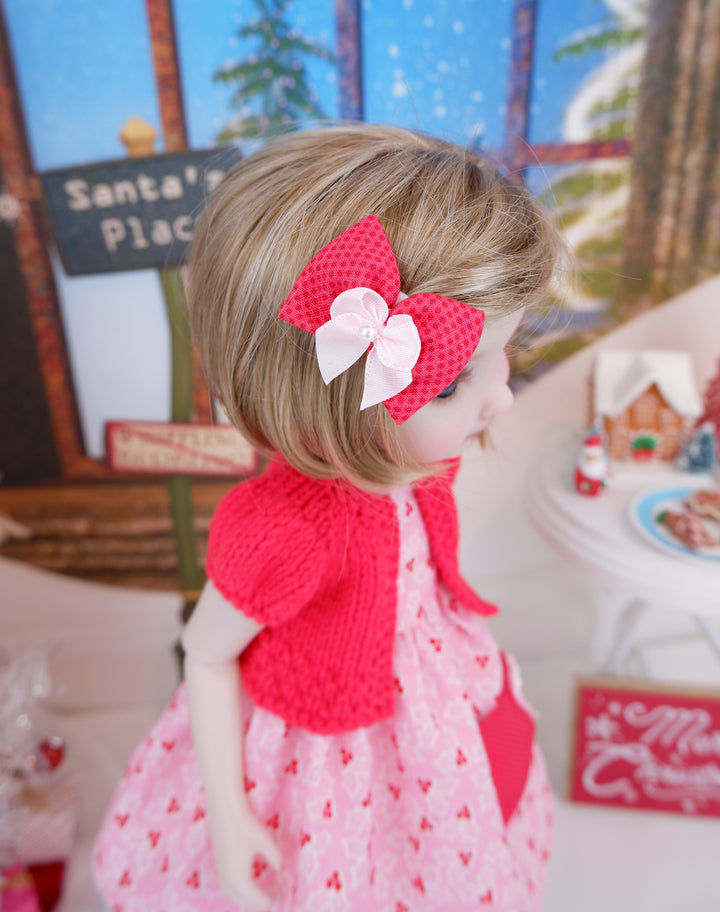 Pink Holly - dress with sweater & shoes for Ruby Red Fashion Friends doll