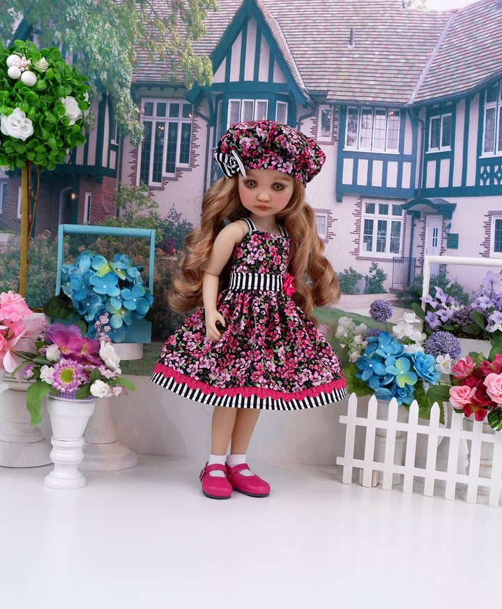 Pink Impatiens - dress with shoes for Ruby Red Fashion Friends doll