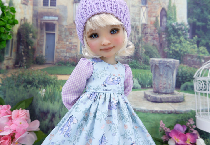 Playful Eeyore - dress ensemble with boots for Ruby Red Fashion Friends doll