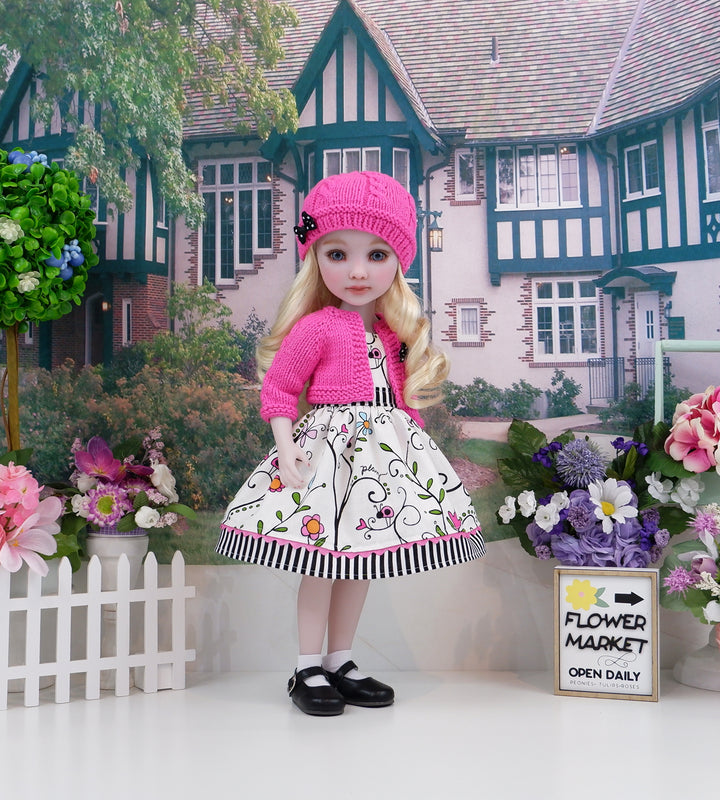 Playful Ladybug - dress & sweater with shoes for Ruby Red Fashion Friends doll