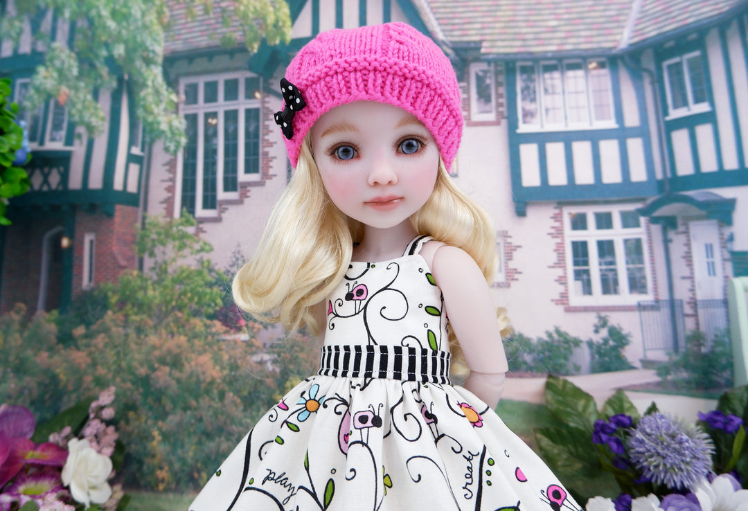 Playful Ladybug - dress & sweater with shoes for Ruby Red Fashion Friends doll