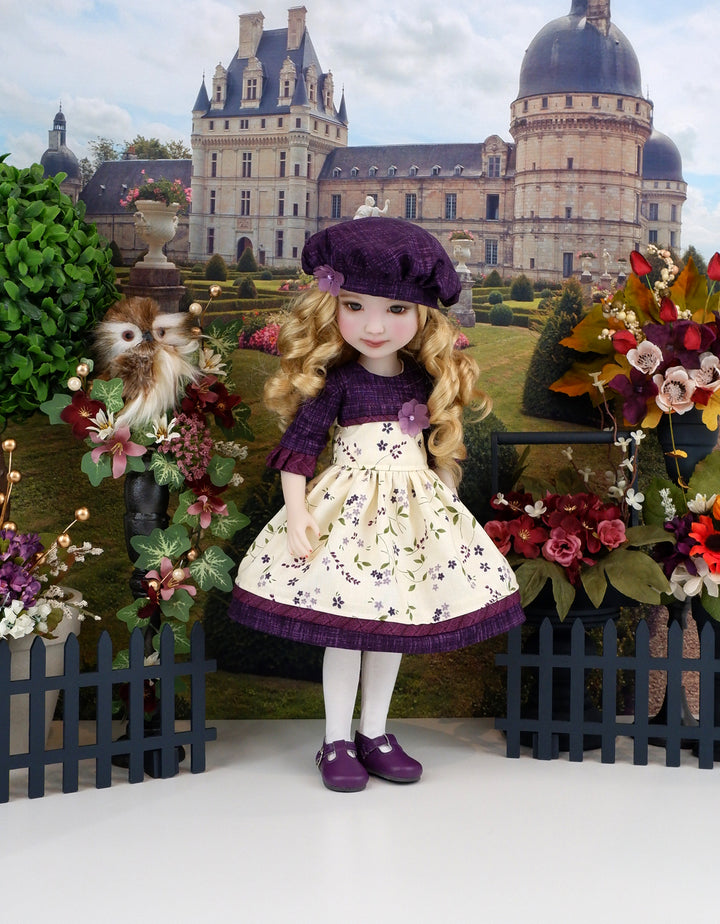Plum Wildflowers - dress with shoes for Ruby Red Fashion Friends doll