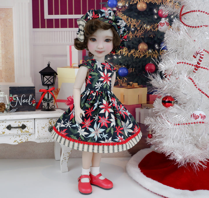 Poinsettia Charm - dress with shoes for Ruby Red Fashion Friends doll