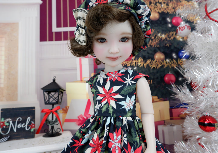 Poinsettia Charm - dress with shoes for Ruby Red Fashion Friends doll