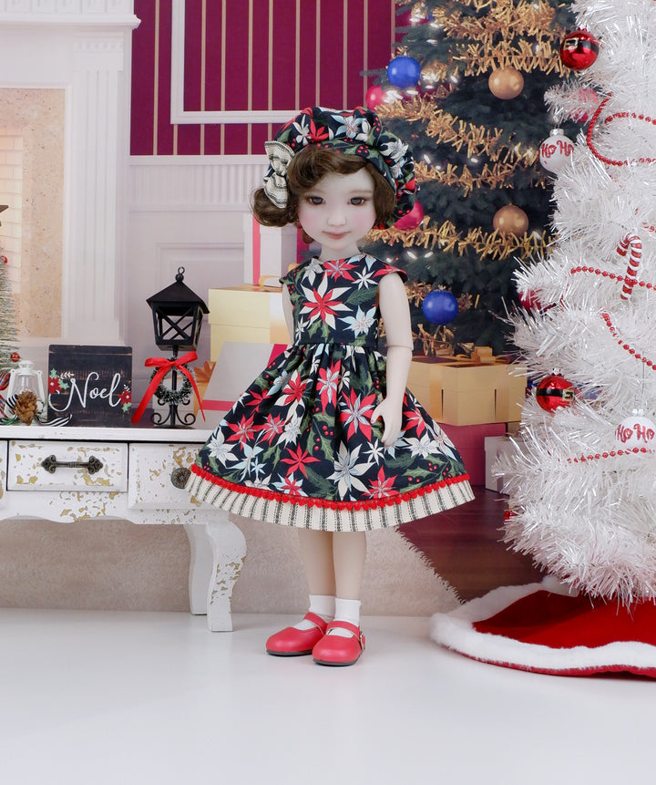 Poinsettia Charm - dress with shoes for Ruby Red Fashion Friends doll