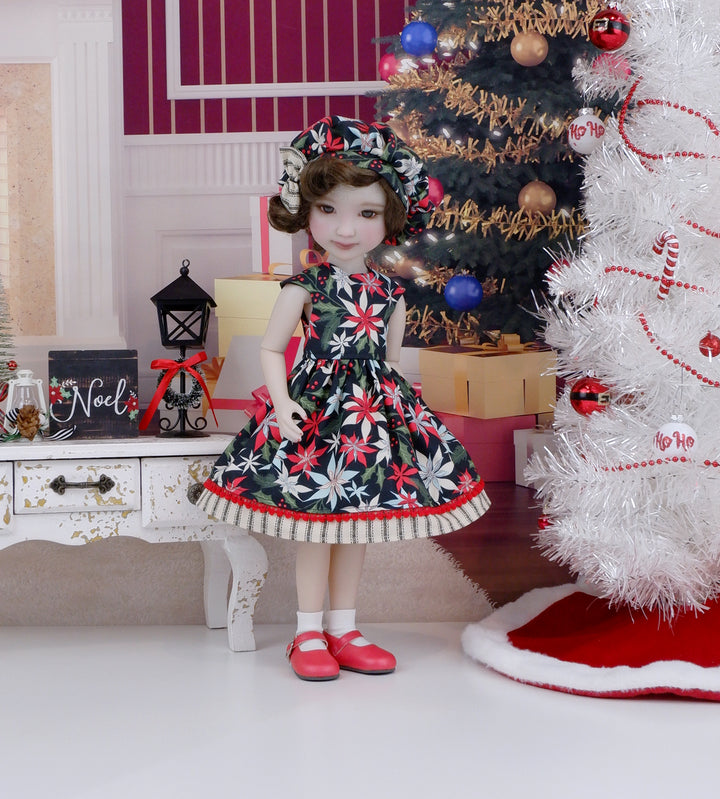 Poinsettia Charm - dress with shoes for Ruby Red Fashion Friends doll