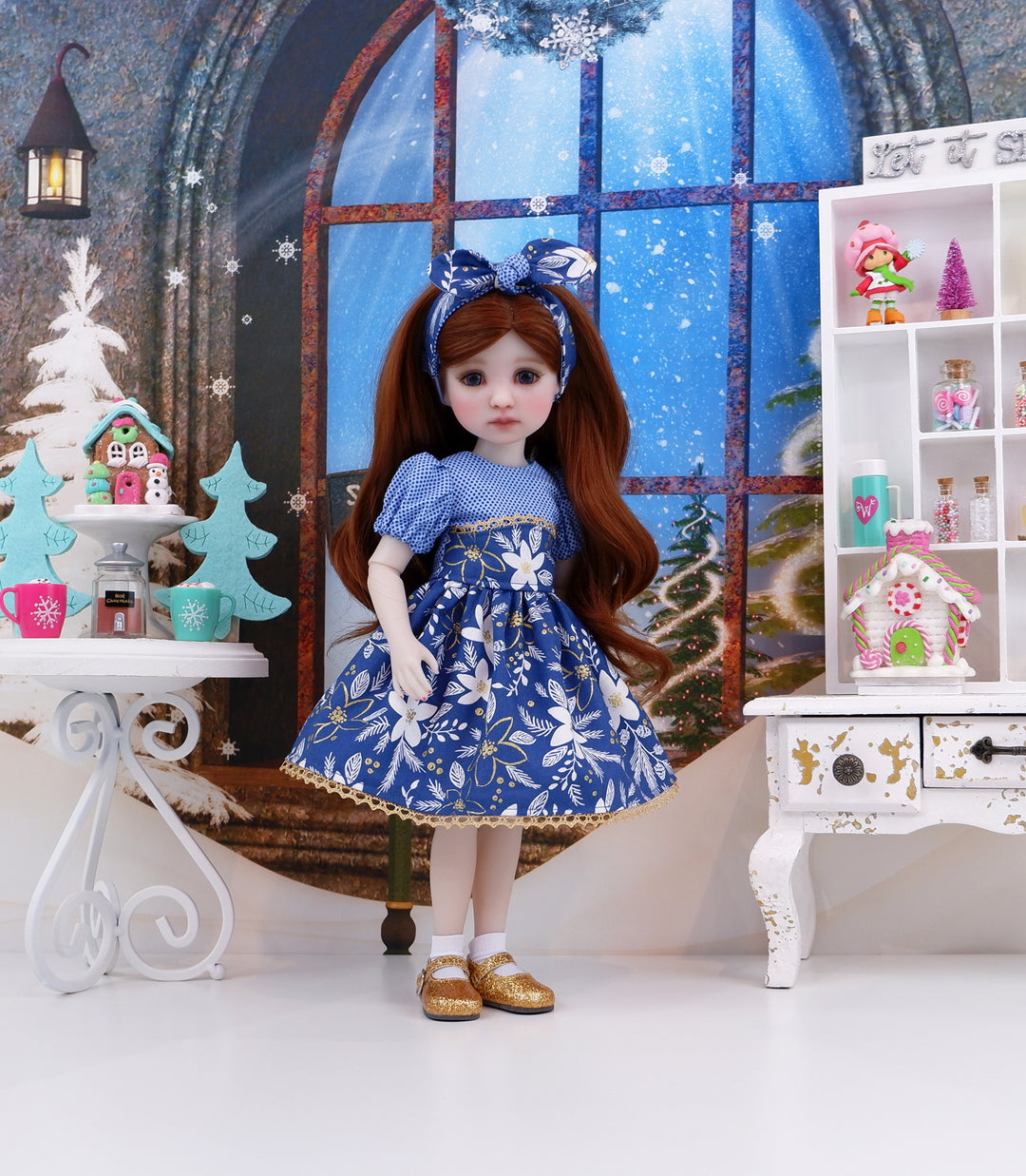 Poinsettia Gala - dress with shoes for Ruby Red Fashion Friends doll