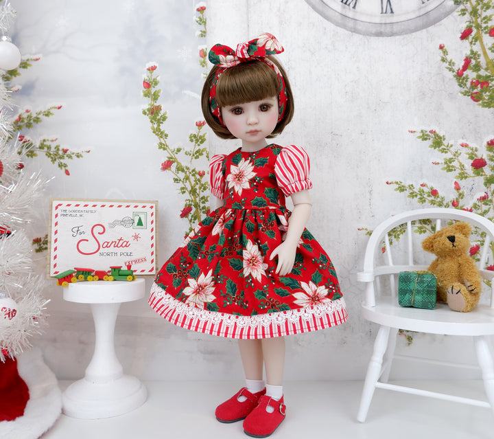 Poinsettia Noel - dress and shoes for Ruby Red Fashion Friends doll