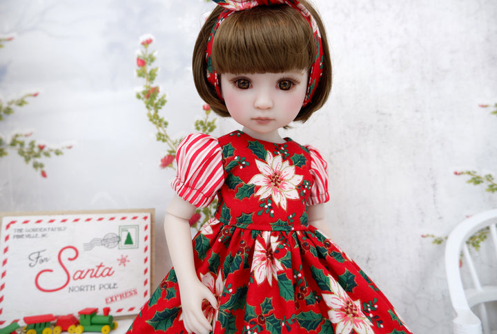 Poinsettia Noel - dress and shoes for Ruby Red Fashion Friends doll