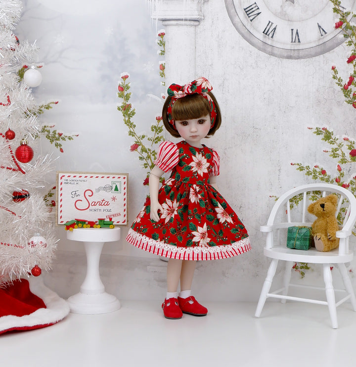 Poinsettia Noel - dress and shoes for Ruby Red Fashion Friends doll