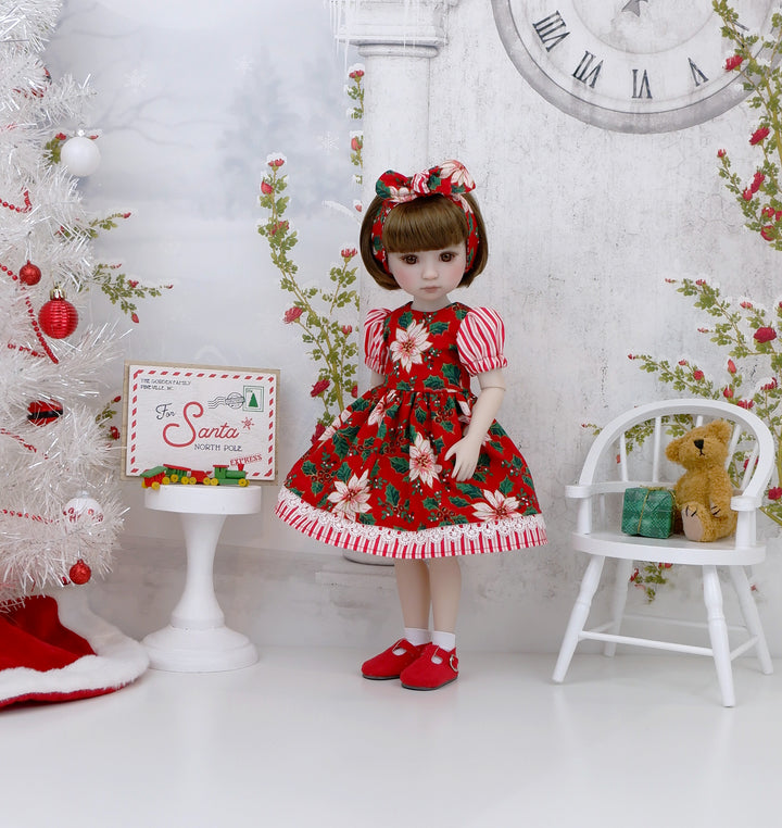 Poinsettia Noel - dress and shoes for Ruby Red Fashion Friends doll