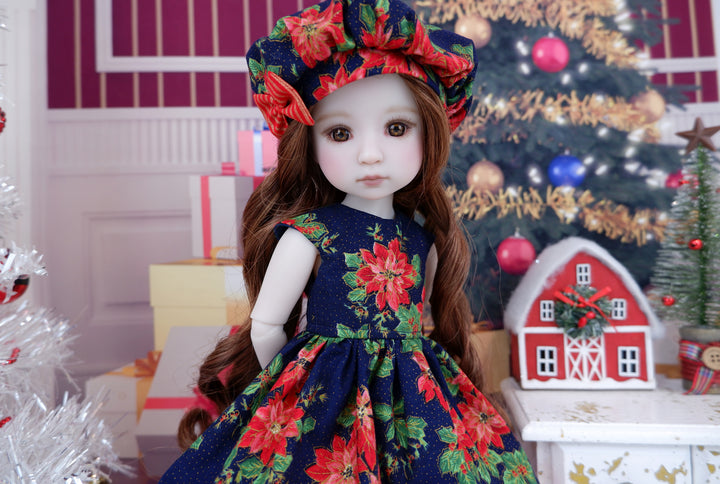 Poinsettia Splendor - dress with shoes for Ruby Red Fashion Friends doll