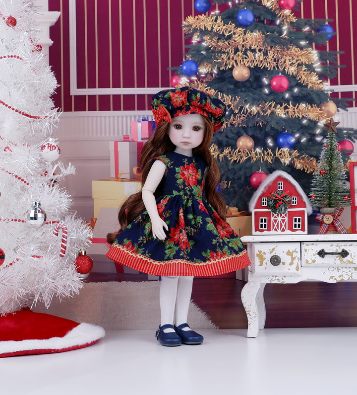 Poinsettia Splendor - dress with shoes for Ruby Red Fashion Friends doll