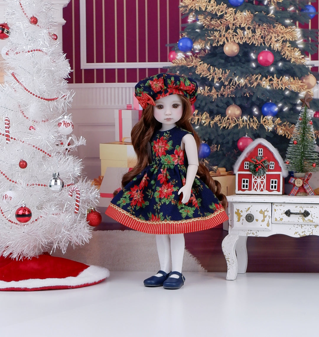 Poinsettia Splendor - dress with shoes for Ruby Red Fashion Friends doll