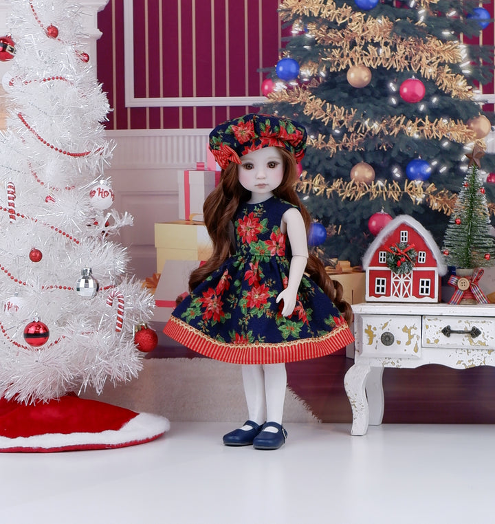 Poinsettia Splendor - dress with shoes for Ruby Red Fashion Friends doll