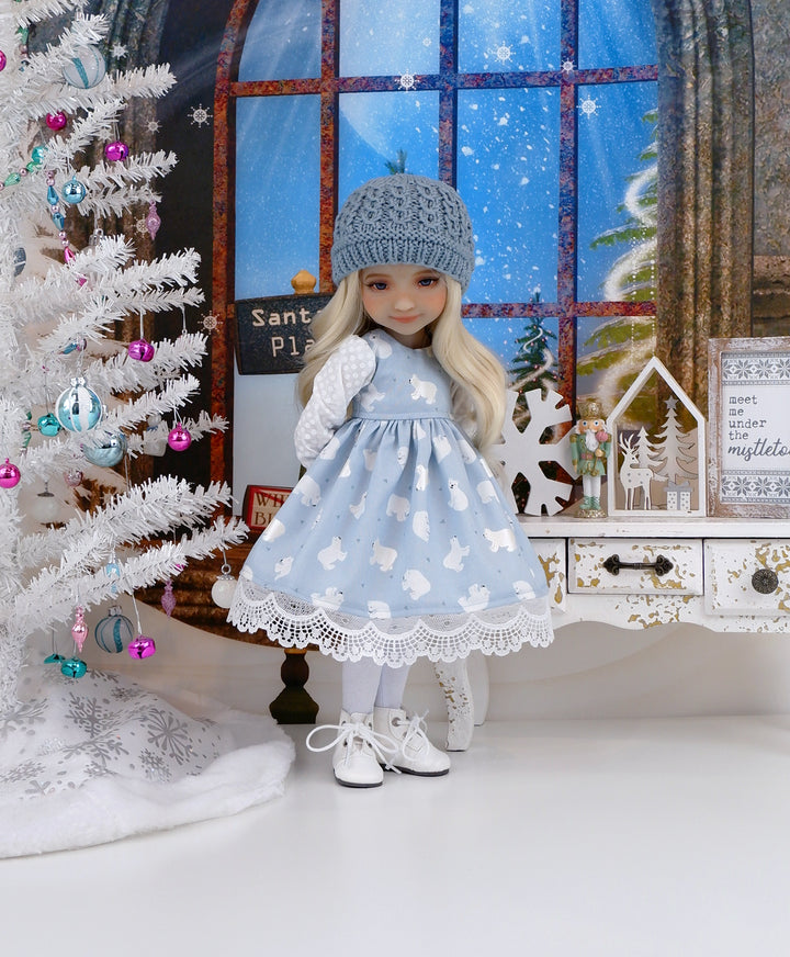 Polar Bear - dress ensemble with boots for Ruby Red Fashion Friends doll