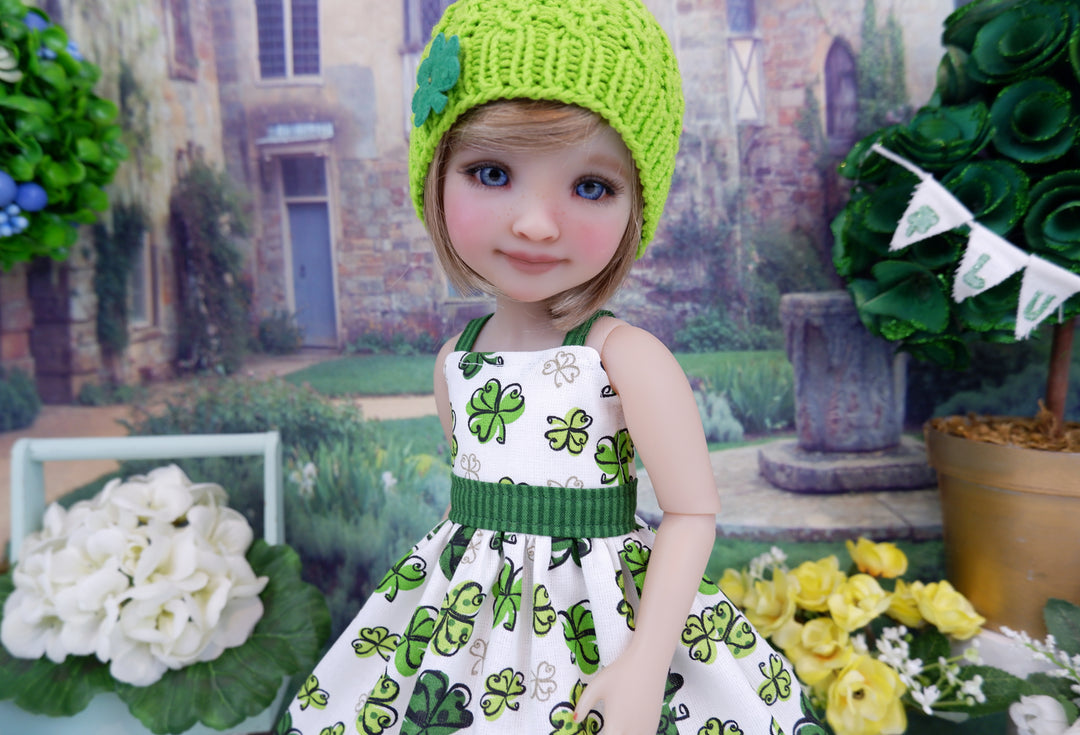 Polka Dot Clover - dress & sweater with shoes for Ruby Red Fashion Friends doll