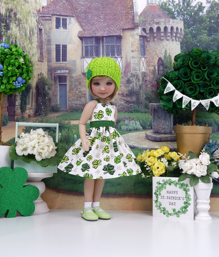 Polka Dot Clover - dress & sweater with shoes for Ruby Red Fashion Friends doll