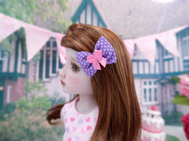 Polka Dot Hearts - dress with sandals for Ruby Red Fashion Friends doll