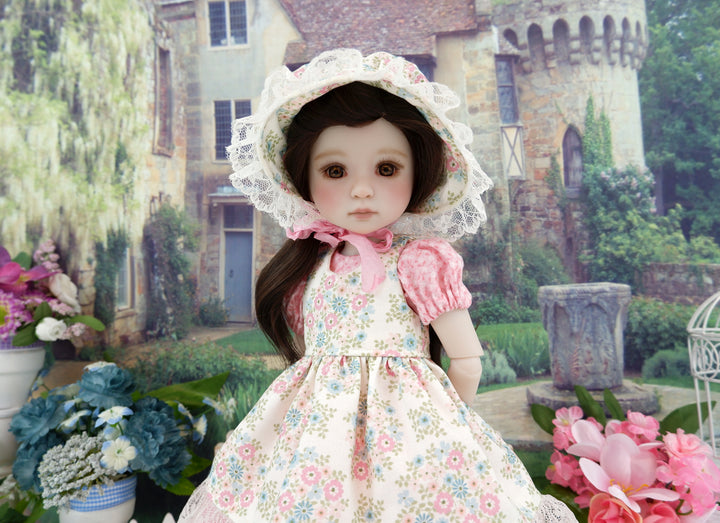 Prairie Blooms - dress & pinafore with boots for Ruby Red Fashion Friends doll
