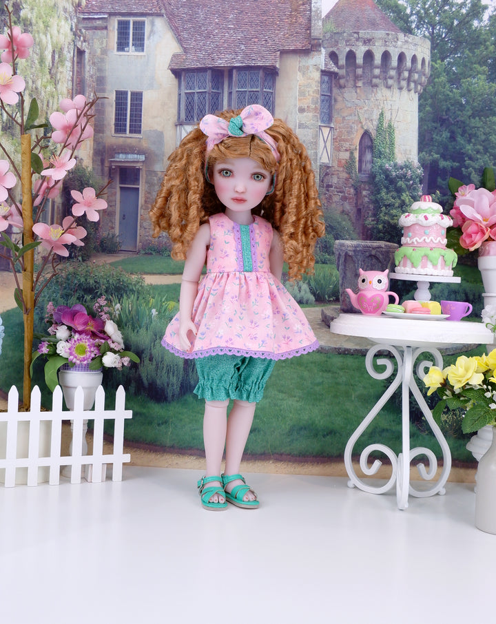 Precious Spring Too - babydoll top, bloomers and sandals for Ruby Red Fashion Friends doll