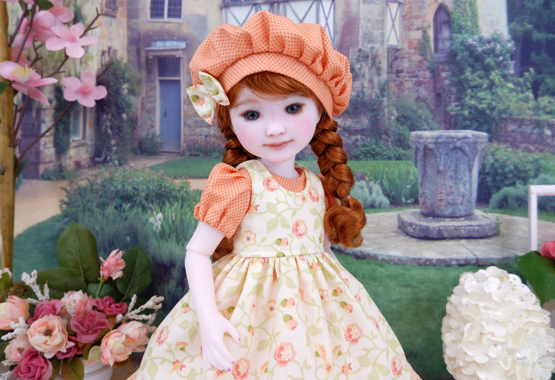 Pretty in Apricot - pinafore, dress and shoes for Ruby Red Fashion Friends doll
