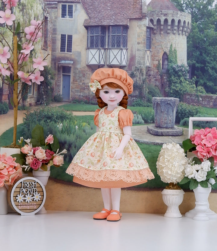 Pretty in Apricot - pinafore, dress and shoes for Ruby Red Fashion Friends doll