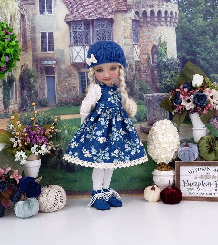 Pretty In Blue - dress with boots for Ruby Red Fashion Friends doll