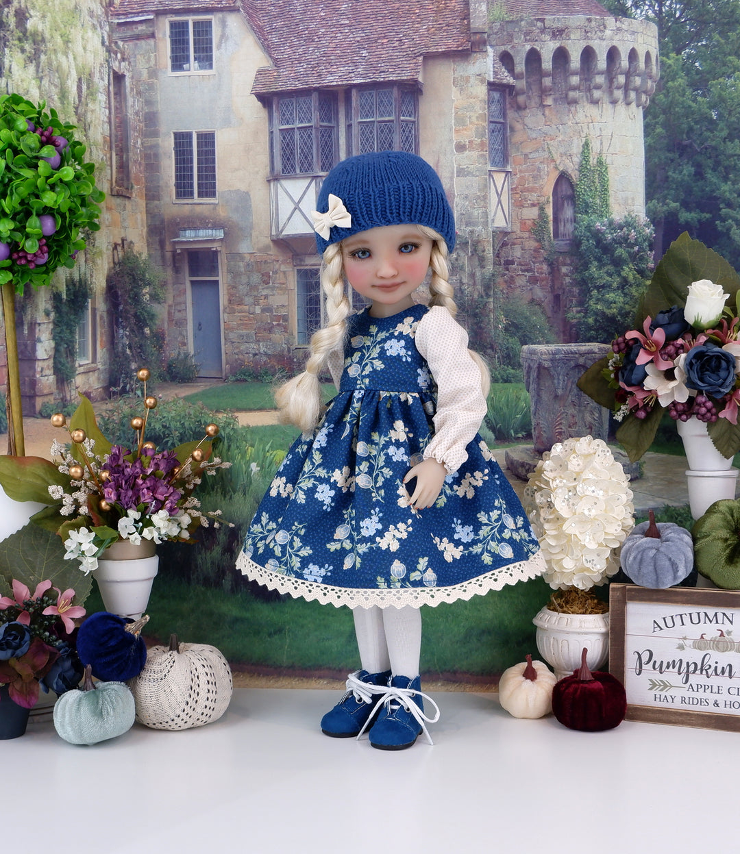 Pretty In Blue - dress with boots for Ruby Red Fashion Friends doll