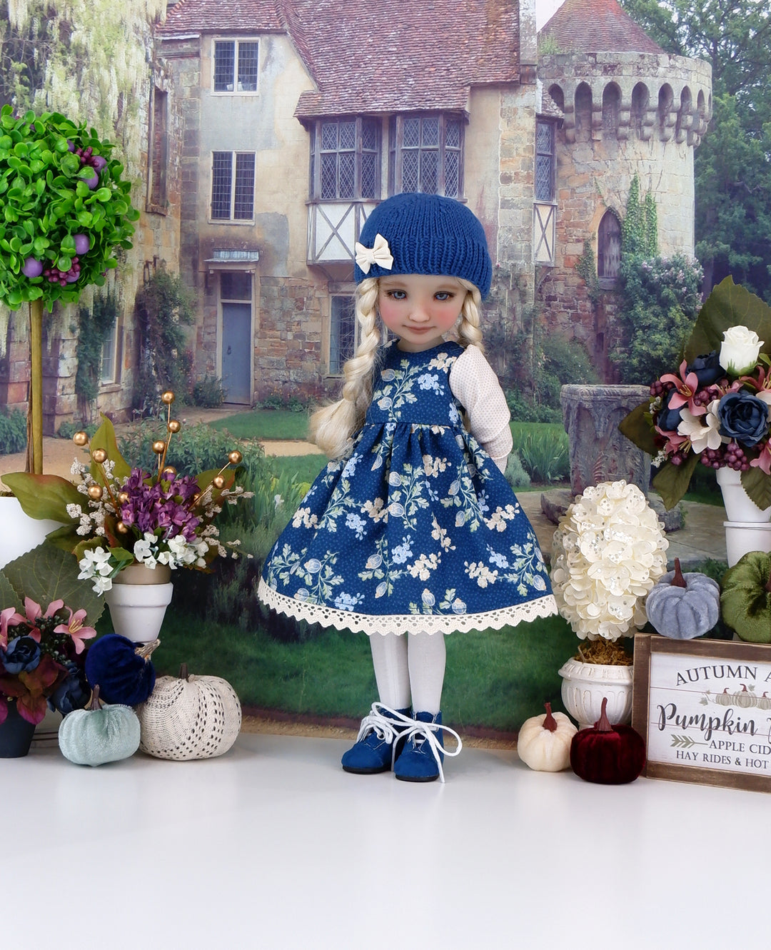 Pretty In Blue - dress with boots for Ruby Red Fashion Friends doll