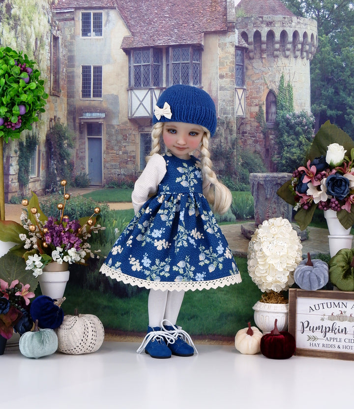 Pretty In Blue - dress with boots for Ruby Red Fashion Friends doll